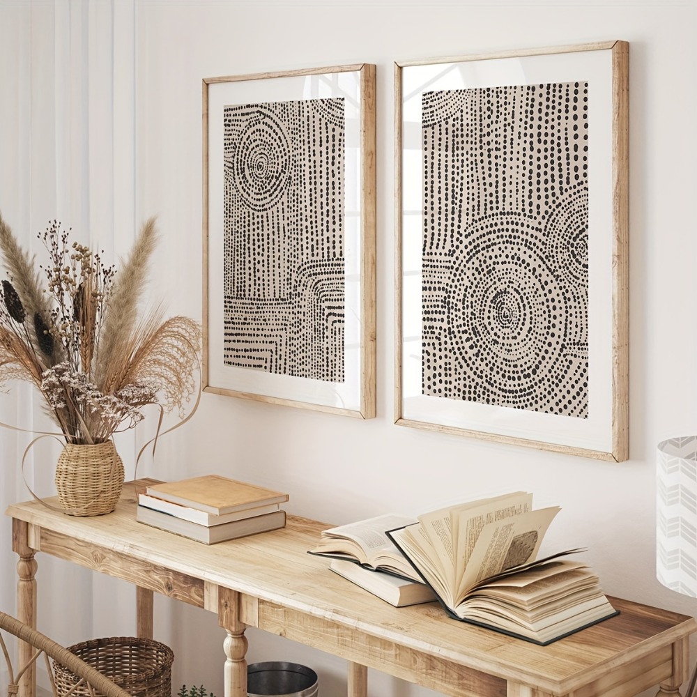 Star Map Poster - Çerçevesiz Soyut Minimalist Bej Baskı, Toprak